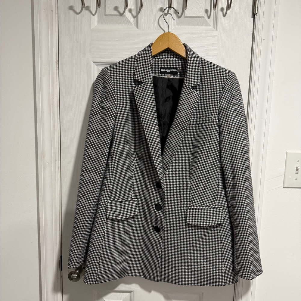 Karl Lagerfeld Houndstooth Blazer